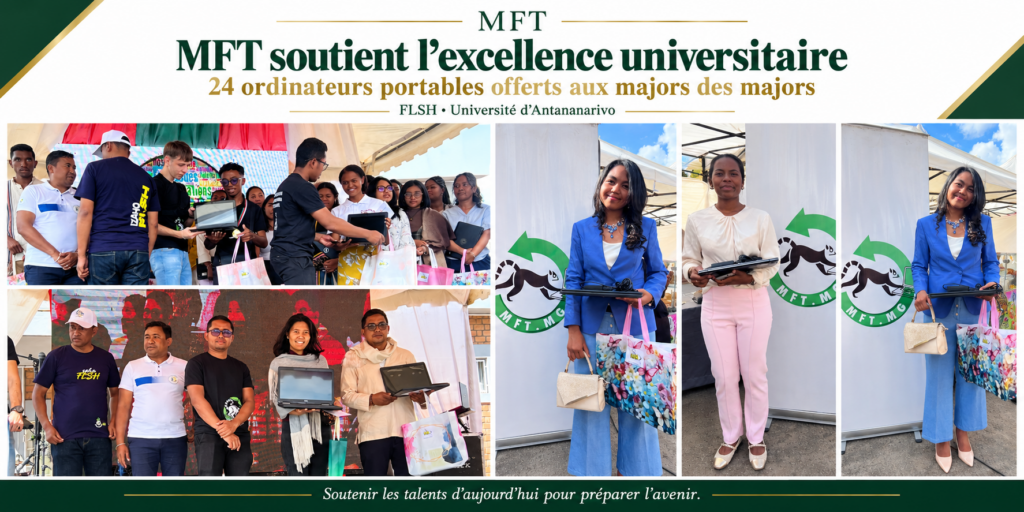 🎓💻 MFT récompense l’excellence à l’Université d’Antananarivo  24 ordinateurs portables offerts aux majors des majors de la FLSH